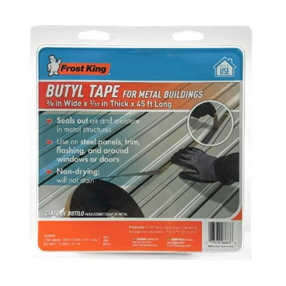 Thermwell Products BRT45 0.375 in. x 45 ft. Butyl Rubber Tape