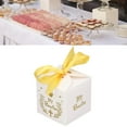thumbnail image 1 of Regalo 50 Uds. Cajas De Recuerdo De Fiesta Material De Papel Patrón Mi Bautizo Equipado Cinta Dorada Cajas De Regalo De Boda Blancas Para Fiesta, 1 of 7