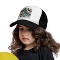 thumbnail image 3 of PAYOHTO Kids Beautiful Butterflies Flowers Vintage Baseball Hat Back Adjustable Mesh Breathable Hats Black Trucker Cap Outdoor Fishing Sun Caps for Boys or Girls ages 4-10, 3 of 9