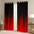 thumbnail image 2 of Black Red 30%-50% Blackout Curtains Abstract Gradient Stripes Curtains & Drapes,Vintage Ombre Art Striped Lines Geometric Window Curtains,Stripe Modern Curtains 52"Wx63"L, 2 of 5