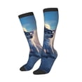 thumbnail image 2 of Vsdgher Cloud Wolf Print Thigh High Socks Extra Long Stretchy Sock Women Over Knee High Opaque Stocking Daily Wear, 2 of 5