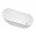 thumbnail image 6 of Vanity Art VA6904-S Freestanding White Acrylic Bathtub with Polished Chrome Slotted Overflow & Pop-Up Drain - 59 x 29 x 29 in., 6 of 6