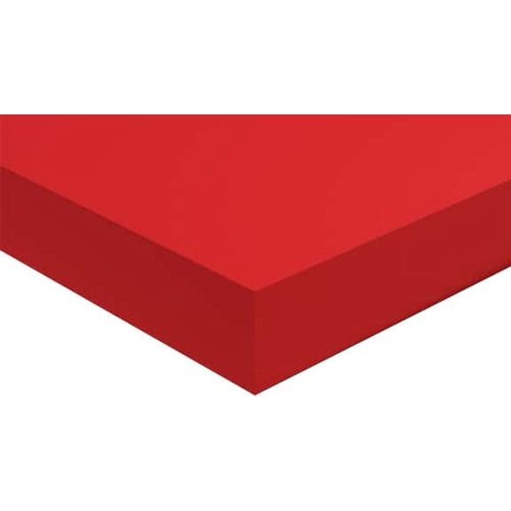 Expanded PVC Foam Board, Red, 1/8" (0.125", 3MM) Thick, 36" W X 42" L
