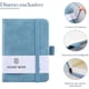 thumbnail image 3 of Pcs Cuaderno de Bolsillo, A7 Libretas de Notas, 11 x 8cm, Diario con Cubierta de Cuero de 200 Páginas, Libreta de Bolsillo Adecuada para Oficina,Viajes,Estudio(Azul Claro), 3 of 3