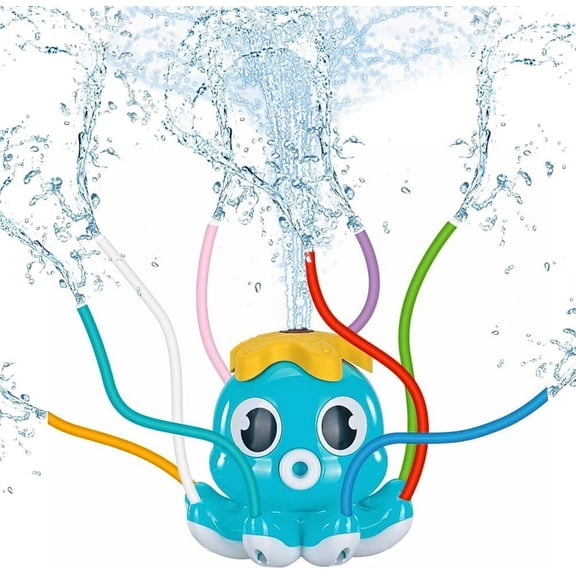 LTONLINE Octopus Water Sprinkler for Kids and Toddlers, Outdoor Water Wiggler Toy for Backyard Yard & Lawn, Summer Spray Toy for Boys and Girls Ages 3 , Green