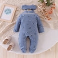 thumbnail image 6 of Newborn Preemie Baby Girl Fall Winter Outfits Clothes Knit Jumpsuit Ruffle Romper Outfit For Baby Girl | Baby Girl Outfits Fall Winter Clothes Newborn Cotton Button Climbing Suit, 6 of 9