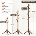 thumbnail image 6 of Coat Rack, Freestanding Coat Rack with 8 Hooks and 3 Adjustable Size Tree Coat Racks, 6 of 7