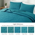thumbnail image 7 of Exclusivo Mezcla King Quilt Bedding Set, Lightweight Soft Bedspreads Coverlets with 2 Pillow Shams, Modern Teal Oversized Quilts King Size for All Seasons, 7 of 7
