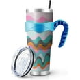 thumbnail image 1 of 40 Oz Tumbler with Handle and Silicone Straws,Coffee Insulated Tumbler with Handle,40 Oz Water Bottles,Travel Mug with Handle, 1 of 1