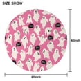 thumbnail image 6 of Pink Halloween Ghosts with Boo Round Tablecloth 60"x60",Wrinkle Wipeable Table Cloth for Kitchen Dining Room Picnic Patio Party, 6 of 6