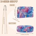 thumbnail image 4 of FORMRS Women Crossbody Purse with Chain Strap Vegan Leather Shoulder Handbag, Watercolor Blue Marble Pattern, 4 of 7