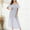 c01Blue, variant on LNWUY Women Elegant Floral Lace Off Shoulder Dresses Ruffle Short Sleeve Boho Dress Evening Gown Party Cocktail Dress Blue L
