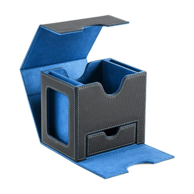 koolsoo Boîte de Jeu de Cartes Premium pour 100 Cartes pour Album Cartes à Échanger Cartes de Collection Bleu