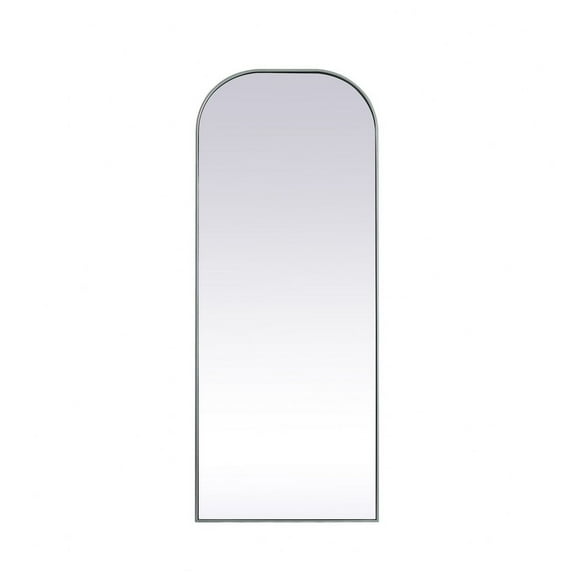 Elegant Decor Metal Frame Arch Full Length Mirror 28X74 Inch In Silver