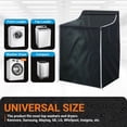 thumbnail image 4 of HOMEIORA 1pc Washing Machine Cover, Washer/Dryer Cover Fit Most Top Load or Front Load Washers/Dryers, All Weather Protection, Black, 4 of 7