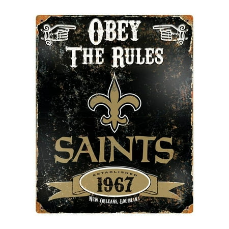 Nfl Pub Sign - party animal nfl embossed metal vintage new orleans saints sign