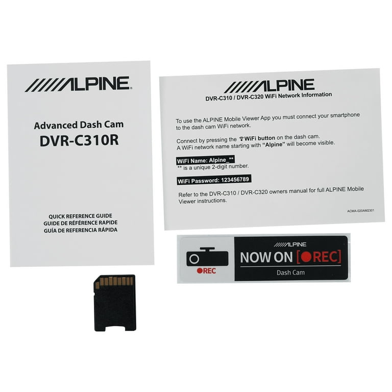 Alpine DVR-C320R Vehicle Front & Rear 1080p HD Night Vision Alpine DVR-C320R Vehicle Front & Rear 1080p HD Night Vision