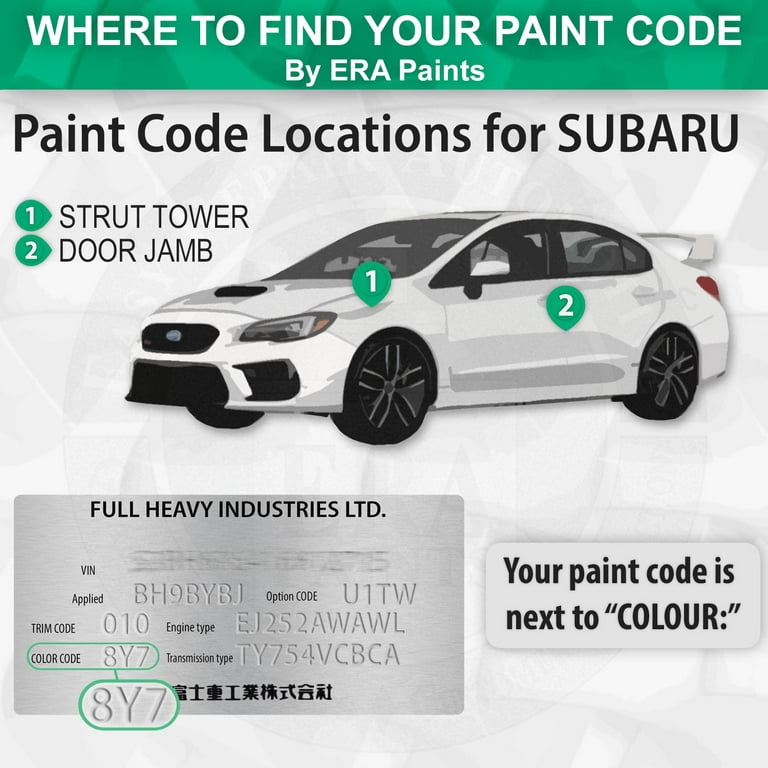 for Subaru (51e Aspen White) Touch Up Paint