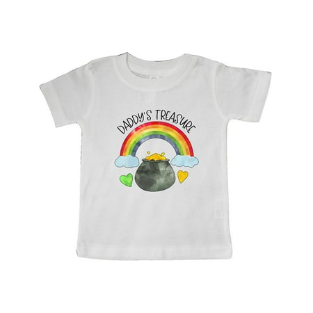 

Inktastic Daddy s Treasure St. Patrick s Day Rainbow and Gold Gift Baby Boy or Baby Girl T-Shirt
