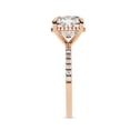thumbnail image 3 of AFFY Hidden Halo Solitaire Engagement Ring for Women, 3.50 Carat (ctw) Cushion and Round Cut Lab Grown Diamond Ring In 14K Rose Gold Over Sterling Silver F-G-H, SI Quality Ring Size-9, 3 of 7