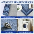 thumbnail image 5 of GlowSol 8'x10' Area Rug Washable Modern Braided Print Rugs for Living Room Bedroom Non Slip Low Pile Floor Carpet, Navy Blue, 5 of 8