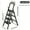 Black, variant on 2/3/4/5 Step Ladder, Folding Step Stool with Wide Anti Slip Pedals, 500 Pound Sturdy Steel Ladder with Tool Rack for Easy Grip, Lightweight, Portable