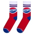 thumbnail image 6 of Cool Socks Pepsi Throwback Novelty Crew Socks Large Size Licensed Soda Graphic Comfy Cotton Blend, 6 of 6