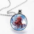 thumbnail image 2 of Octopus Women's Glass Circular Pendant Necklace, 2 of 5