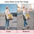 thumbnail image 5 of Orange Boho Geometric and Plant Pattern Travel Tote Bags for Women Carry On,Large Weekender Bags for Women Travel,Multi Functional Duffle Bag for Work,Shopping,Sports, 5 of 5