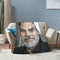 thumbnail image 5 of George Clooney Blanket Soft Warm Fleece Blanket for Sofa Office Car Camping Yoga Travel Throw Blankets 40"X30", 5 of 6