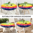 thumbnail image 7 of Colorful Tie Dye Pattern Round Fitted Tablecloth with Elastic Edge,Dining Table Cover Waterproof,Outdoor Round Tablecloth for Camping,Dining,Indoor and Outdoor, 7 of 7