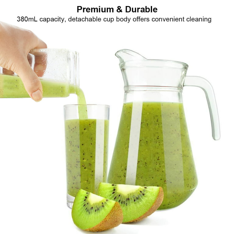 Multi-functional Juicer Cup Portable, Personal Size Blender Shakes, and  Smoothies Mini Juicer Cup with 2 Sharp Blades, 380 ml Blue 