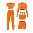 thumbnail image 1 of Conjunto de yoga para mujer Traje deportivo sin costuras transpirable Artículos deportivos (L Naranja) Ehuebsd Para Estrenar, 1 of 8