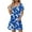 Dark Blue, variant on Uaswgudfs Women's Short Sleeve V-Neck Midi Dress​ - Summer Casual Floral Embellishment & Pockets, Knee-Length Soft Fabric & Versatile Style Brown S