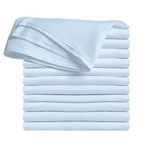 Clips N Grips Birdseye Flatfold Cloth Diapers, Light Blue - 12 Count