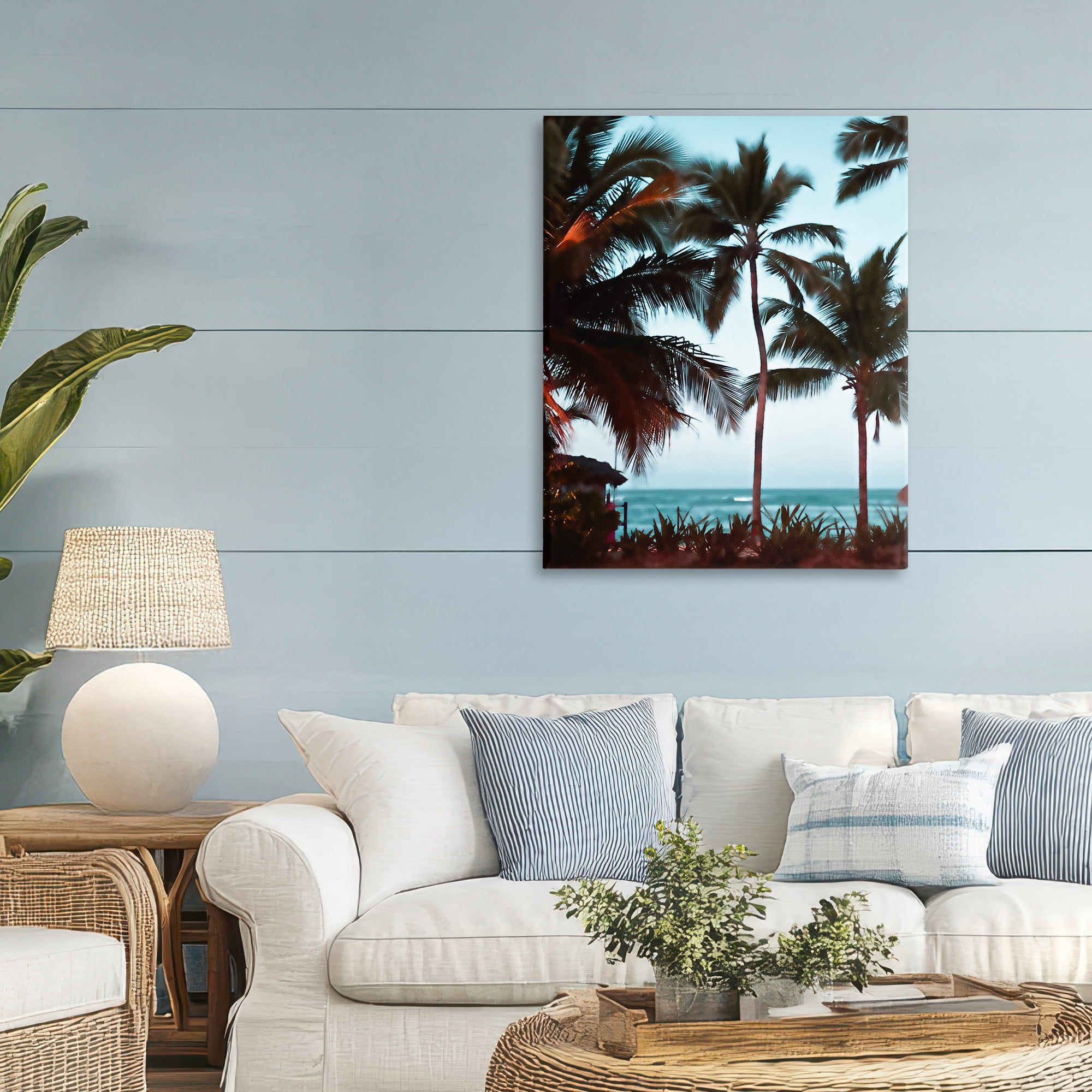 Stupell Industries Shady Palms Beachfront Canvas Wall Art, design by Noah Bay