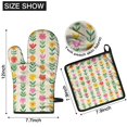 thumbnail image 6 of Pioneer Flower Kitchen Oven Mitt and Pot Holder Sets 4 Pcs for Baking, Cooking and Grilling, Heat Resistant Up To 392 °F, 6 of 7