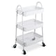 thumbnail image 1 of Carro utilitario rodante de 3 niveles Carro de cocina Carro de almacenamiento rodante con ruedas blo iKayaa Blanco, 1 of 7