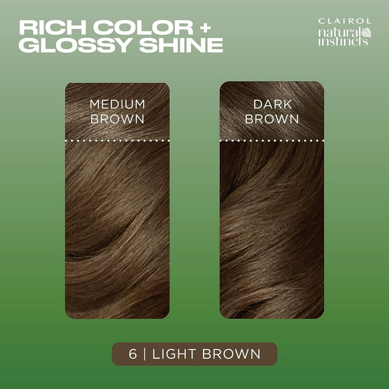Clairol Natural Instincts Hair Color Light Brown 6 with Aloe