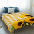 thumbnail image 4 of Spring Sunflowers Blanket Soft Cozy Warm Throw Blanket for Couch, Plush Fuzzy Flannel Fleece Blankets for Sofa, Yellow White Plaid Farmhouse Rustic Bed Blankets Lightweight Gifts for Women, 40"x50", 4 of 9