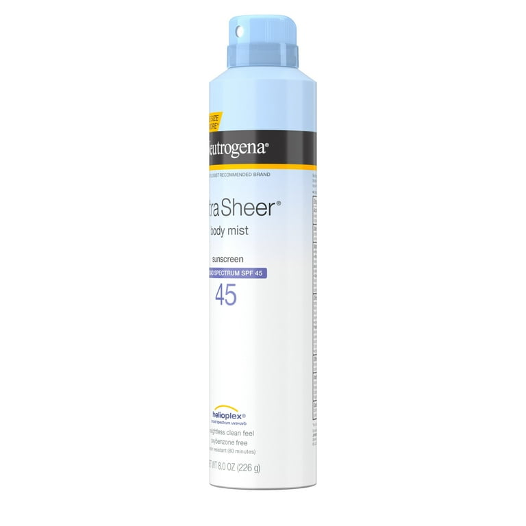 Neutrogena Ultra Sheer Sunscreen Spray SPF 45 Family Size 8 oz Walmart