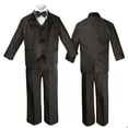 thumbnail image 1 of Costume de Mariage Formel Garçon Noir Sans Queue Smoking Taille P m L TG 2T 3T 4T 5 6-20, 1 of 7