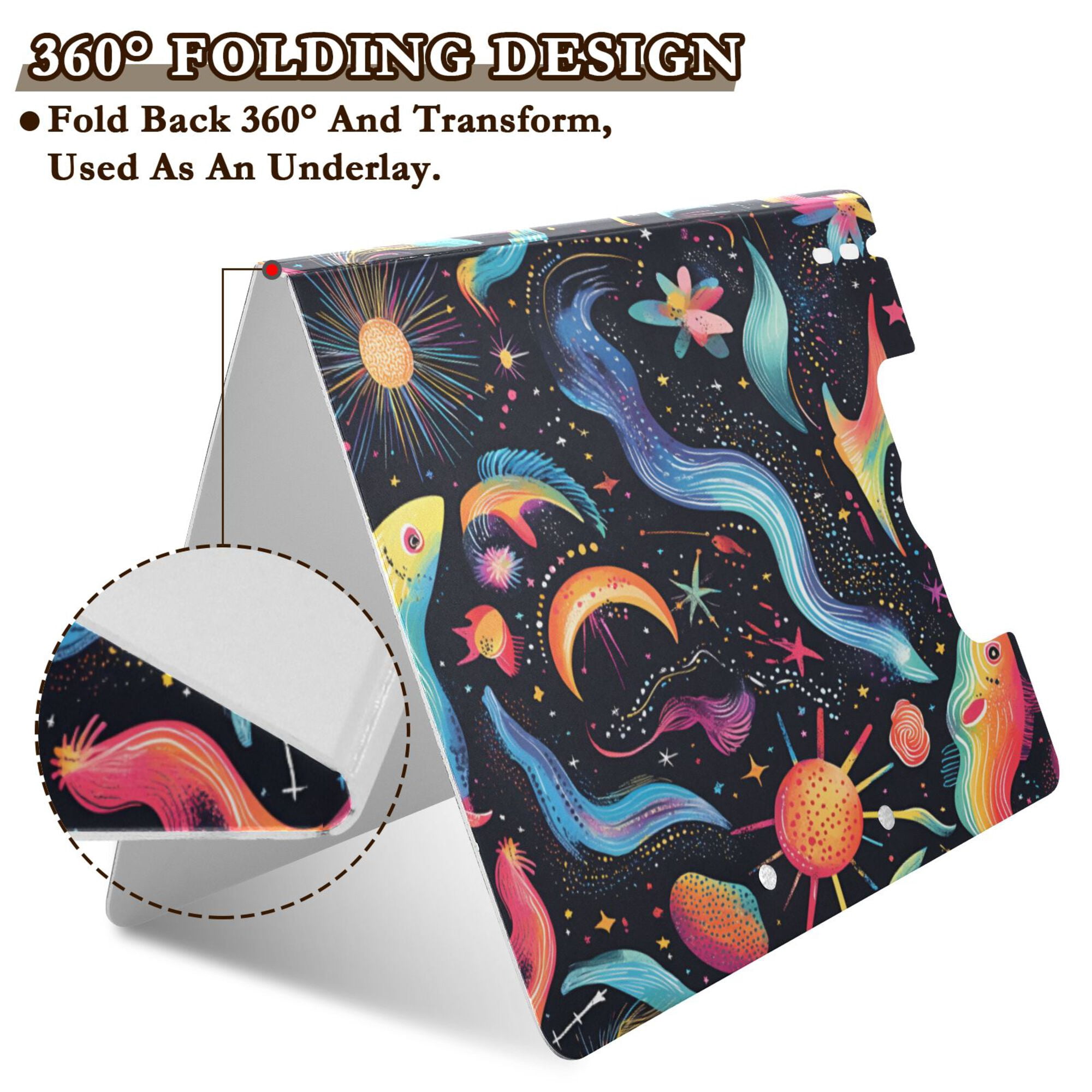 FORMRS A4 Clipboard Folder with Pen Holder Horizontal Foldable School Office Binder, Zodiac Stars