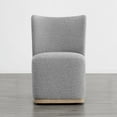 thumbnail image 3 of CHITA Modern Wingback Dining Chairs with Casters&Wood Base Set of 2, 3 of 5