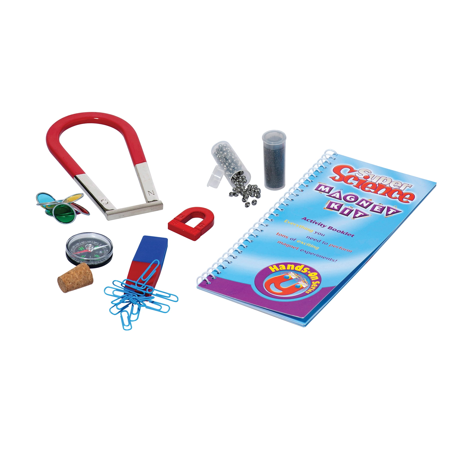Dowling Magnets Simply Science Magnet Mania Kit - 2 Wands, 10 Marbles, 50 Counting Chips, Multilingual Activity Book