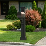 Mayne Manchester Mailbox Arm Mount Black Plastic Mailbox Post
