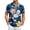 Dark Blue, variant on Men's Hawaiian Shirt Short Sleeve Button Down Black White Palm Tree Print Casual Aloha Shirt with Chest Pocket Classic beachwear Beach Travel Vacation Shirts