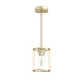 thumbnail image 2 of Hunter - Astwood 1-light Alturas Gold, Mini Pendant Light, Dimmable, Caged Style, Cylinder Shaped, for Bedrooms, Dining, Living Rooms - 19952, 2 of 8