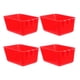 thumbnail image 3 of GOOHOCHY 4 cuencos colgantes para gallinero, jaula para conejos, comedero para pollos, dispensador de agua para mascotas, loros, gallos, color rojo., 3 of 8