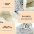 thumbnail image 4 of 2023 Winter Long Plush Pet Cat Bed Round Cat Cushion Cat House Warm Cat Basket Cat Sleep Bag Cat Nest Kennel For Small Dog Cat ShopWise Round, 4 of 14